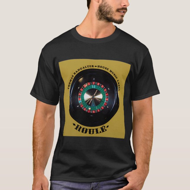 T-shirt LABEL Vinyle Roulé Thomas Bangalter House Music :  (Devant)
