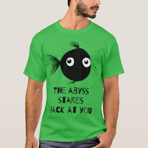 T-shirt L'abîme vous regarde avec un petit poisson mignon