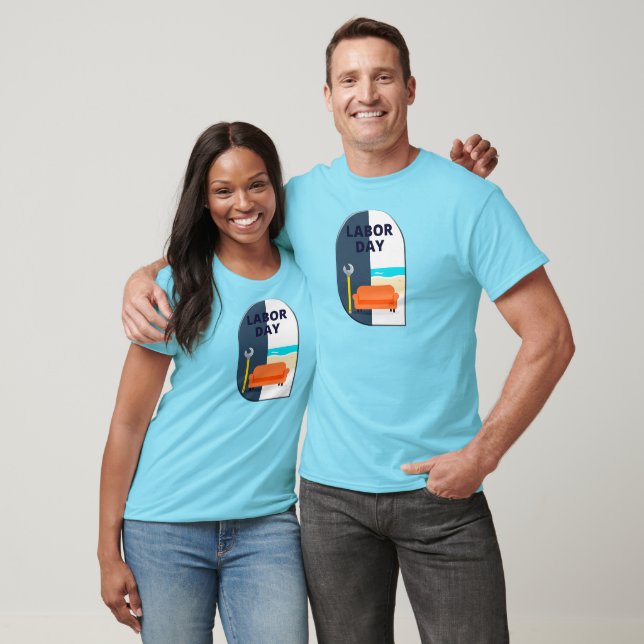 T-shirt Labor Day Minimal Worker Relax Design (Unisexe)