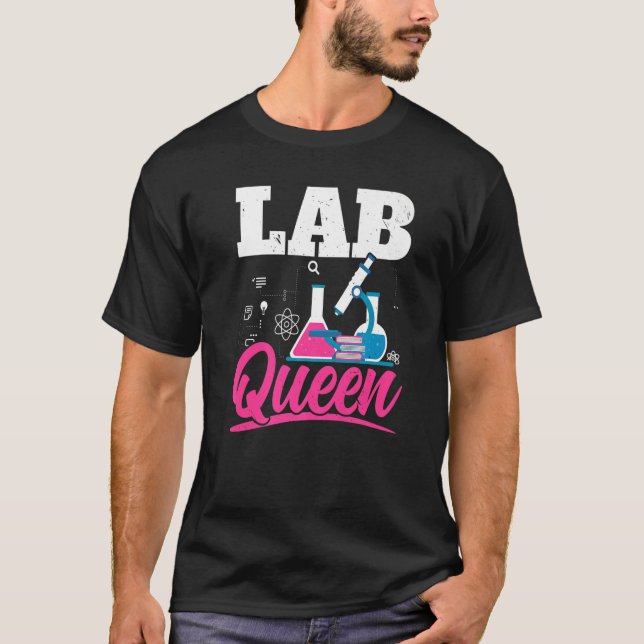 T-shirt Laboratoire de biologiste Queen Sciences Professeu (Devant)