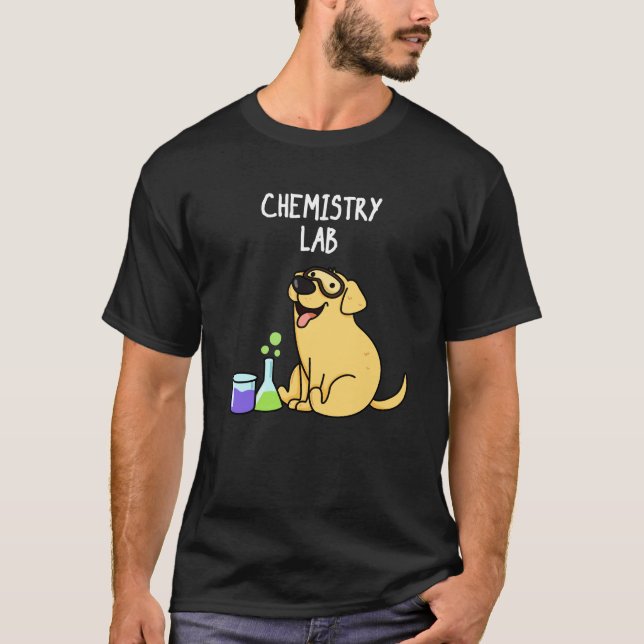 T-shirt Laboratoire de chimie Funny Labrador Chien Pun Dar (Devant)