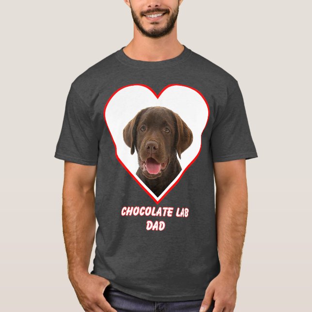 T-shirt Laboratoire de chocolat Chien papa (Devant)