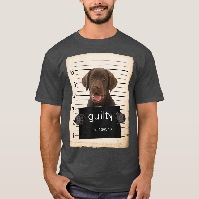 T-shirt Laboratoire de chocolat Labrador Chien abattu chie (Devant)