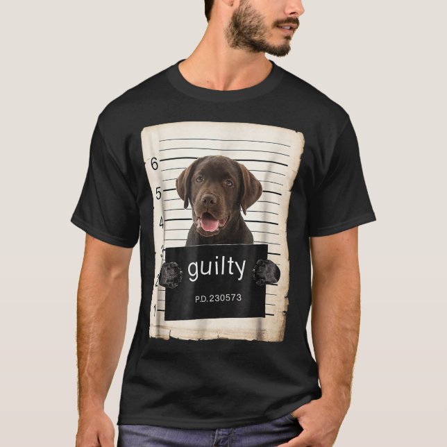 T-shirt Laboratoire de chocolat Labrador Chien mug abattu  (Devant)