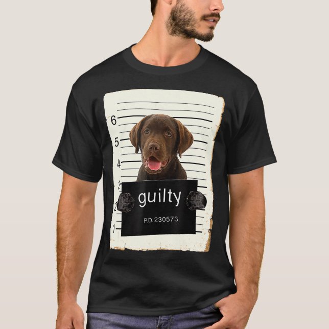 T-shirt Laboratoire de chocolat Labrador Chien Mug Tiré Ma (Devant)