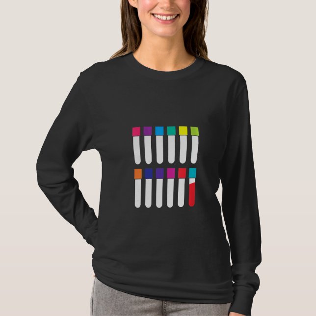 T-shirt Laboratoire de tubes de test pour femmes Phlebotom (Devant)