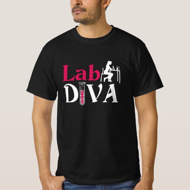 T-shirt Laboratoire Diva Lab Tech Chimiste Technicien de l (Devant)