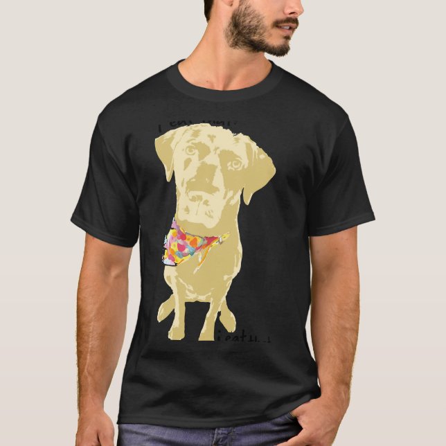 T-shirt Laboratoire Jaune Je Mange Ça (Devant)