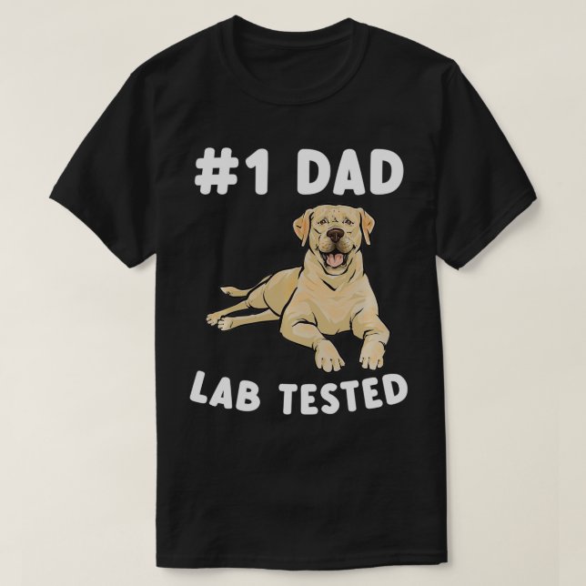 T-shirt Laboratoire jaune testé Yellow Labrador Retriever  (Design devant)