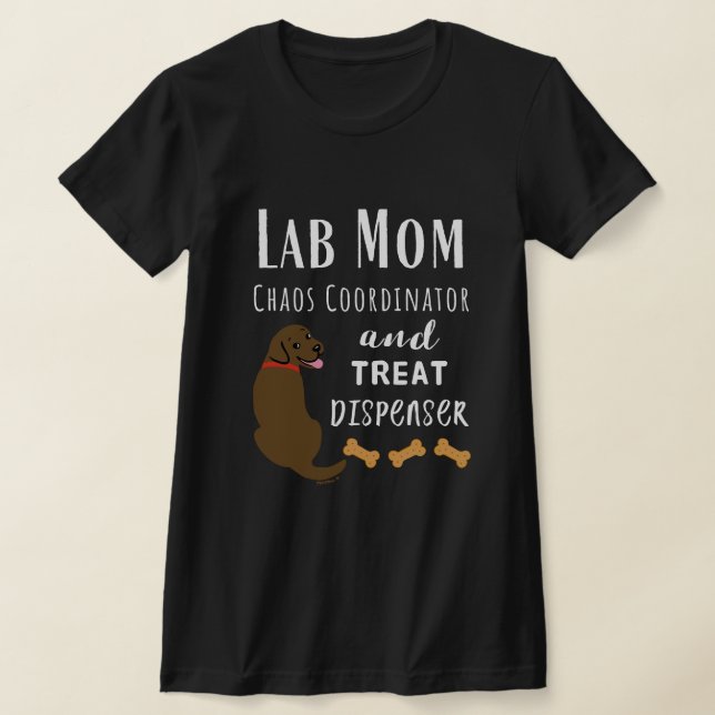 T-shirt Laboratoire Maman coordinateur du chaos Chocolat L (Poser)