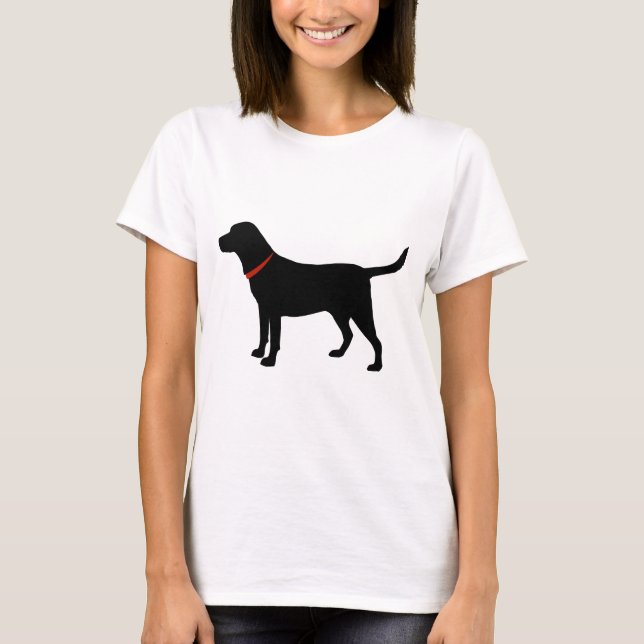 T-shirt laboratoire noir, labrador retriever (Devant)