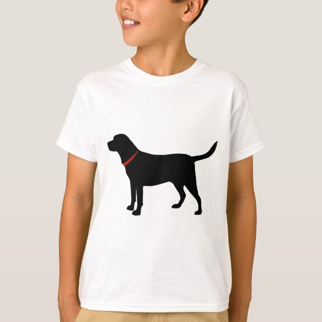 T-shirt laboratoire noir, labrador retriever (Devant)
