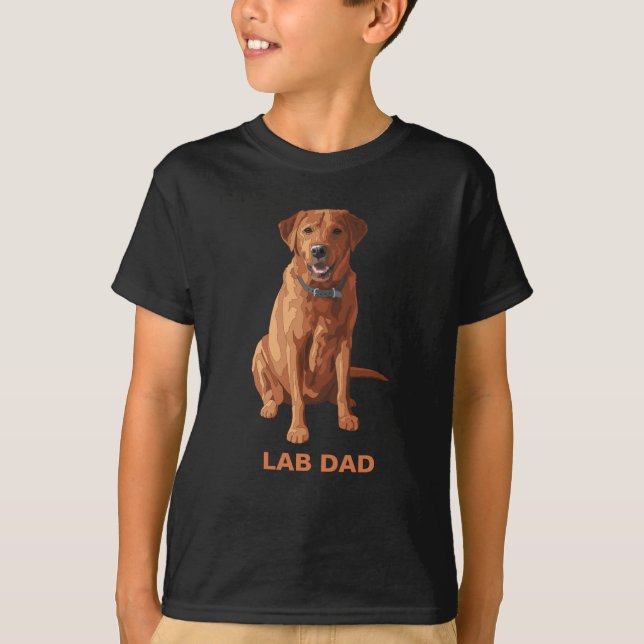 T-shirt Laboratoire Papa Fox Red Yellow Labrador Retriever (Devant)
