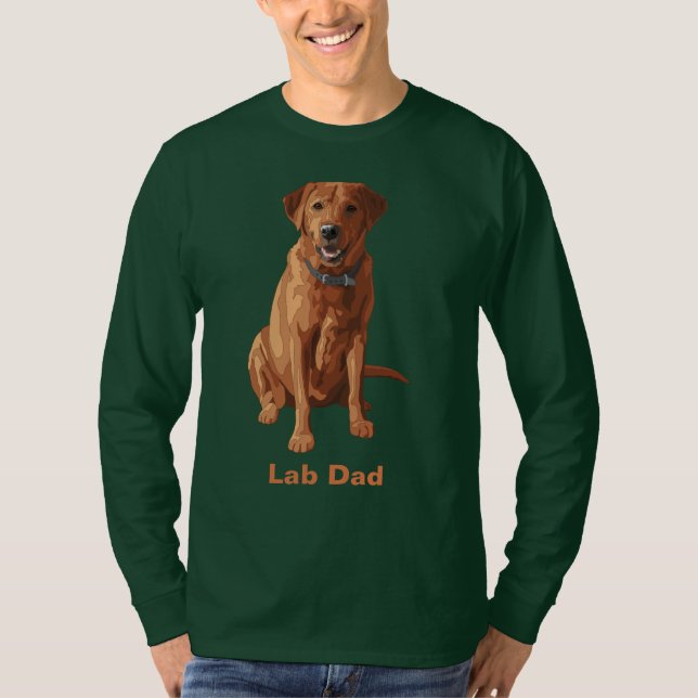 T-shirt Laboratoire Papa Fox Red Yellow Labrador Retriever (Devant)
