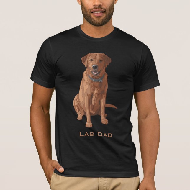 T-shirt Laboratoire Papa Fox Red Yellow Labrador Retriever (Devant)