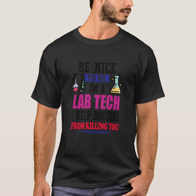 T-shirt Laboratoire Technicien De Laboratoire Garder Le Do (Devant)