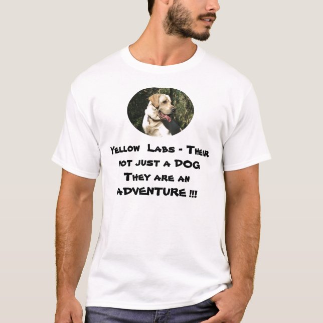 T-shirt Laboratoires jaunes - aventure (Devant)