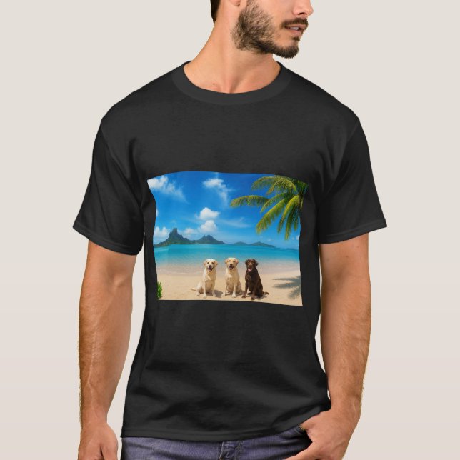 T-shirt Laboratoires sur une île tropicale (Devant)