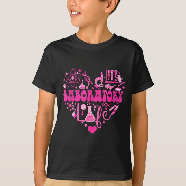 T-shirt Laboratory Heart Valentine Lab Technologist Scienc (Devant)