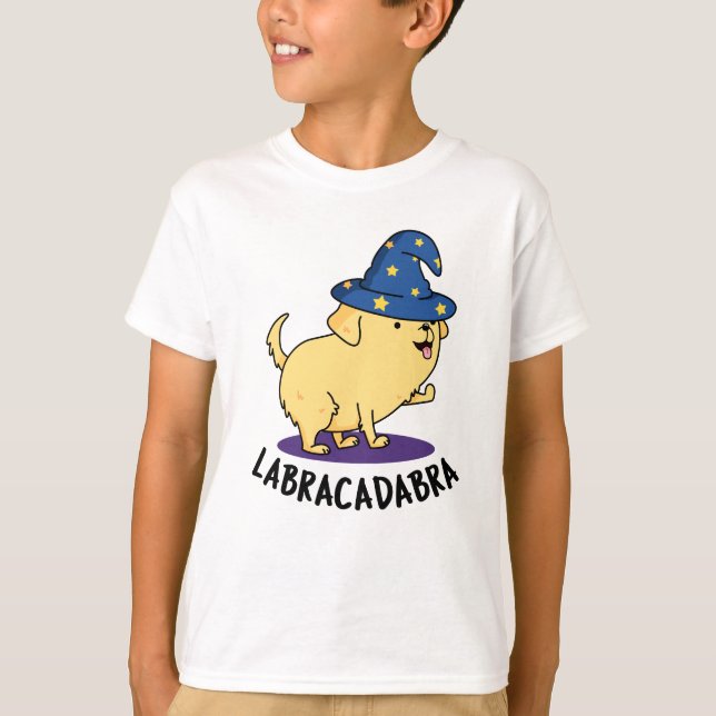 T-shirt Labra-cadabra Funny Labrador Chien Pun (Devant)