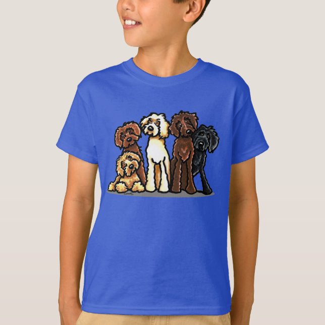 T-shirt Labradoodle Arc-en-ciel (Devant)