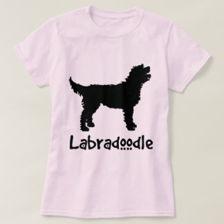 T-shirt Labradoodle avec le texte frais (dans le noir)