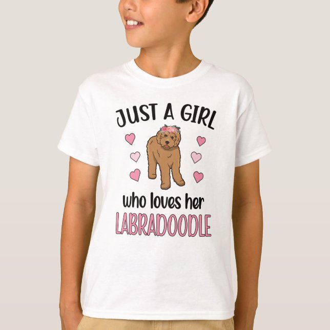 T-shirt Labradoodle Dog Girl Amoureux des chiens Labradood (Devant)