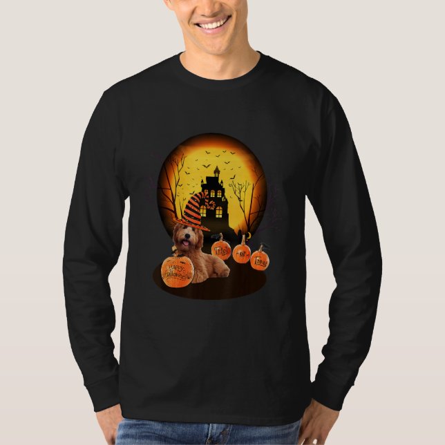 T-shirt Labradoodle Halloween For Kids Mom Dad Love Dog (Devant)