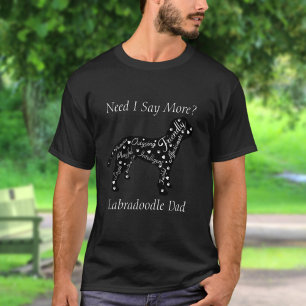 T-shirt Labradoodle Traits Maman/Papa Besoin d'en dire plu