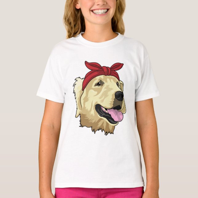 T-shirt Labrador avec Bandana (Devant)