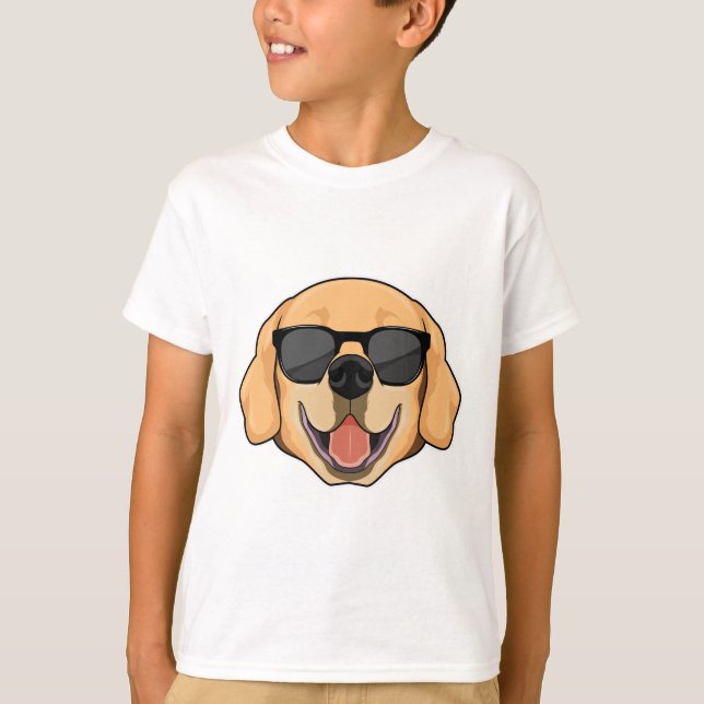 T-shirt Labrador avec lunettes de soleil (Devant)