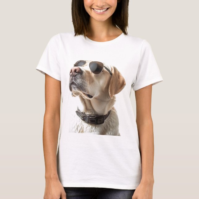 T-shirt Labrador Avec Lunettes de soleil (Devant)