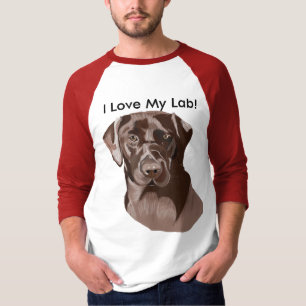 T-shirt Labrador Brown" I Love My Lab"