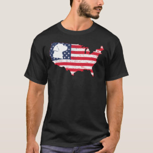 T-shirt Labrador Chien 4 juillet Drapeau Américain Étoiles