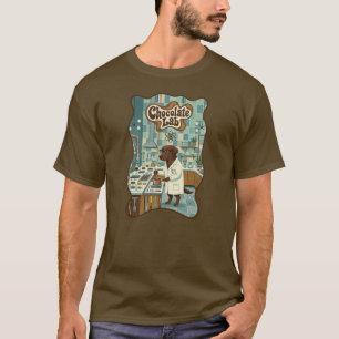 T-shirt Labrador chocolat Rétro Scientifique Chien Drôle