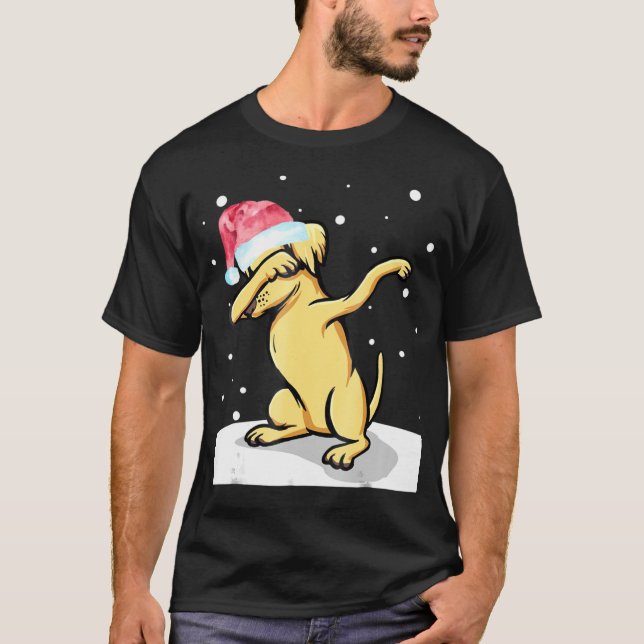 T-shirt Labrador Cute Dabbing Dab Dance (Devant)