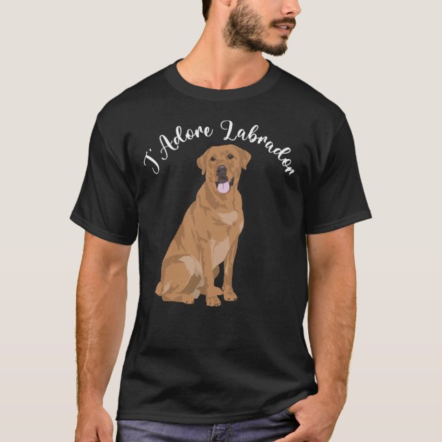 T-shirt Labrador Dog J Adore Labrador (Devant)