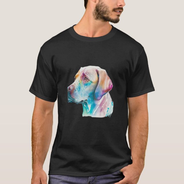 T-shirt Labrador Dog Lab Lover Splash Graffiti Art Pet_11 (Devant)