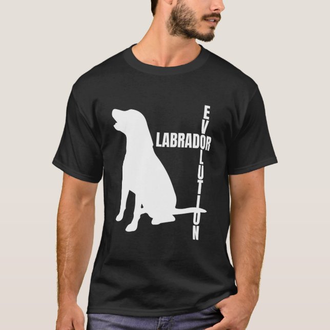 T-shirt Labrador Evolution Is Labrador Mom Is Labrador Dad (Devant)