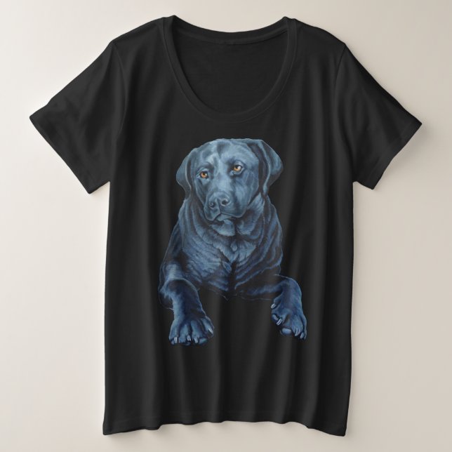 T-shirt Labrador féminin Plus Taille Chemise à Chi (Design devant)