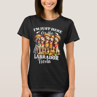 T-shirt Labrador fiesta ici pour cinco de mayo labrador