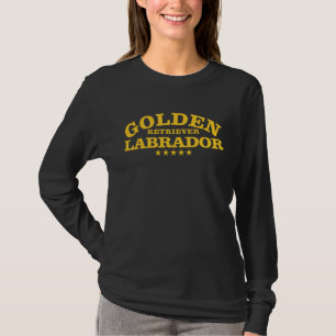 T-shirt Labrador Golden Retriever Chien Lettres Texte Typo