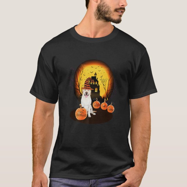 T-shirt Labrador Halloween For Kids Mom Dad Love Dog (Devant)