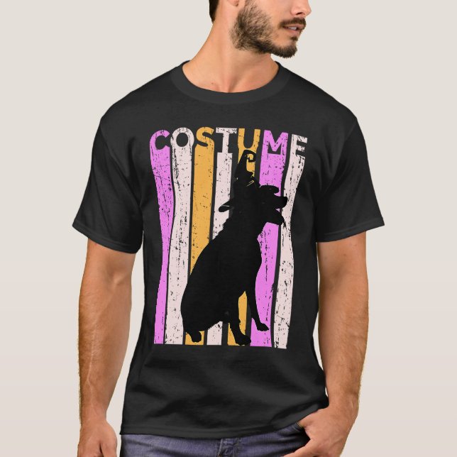 T-shirt Labrador Halloween In Witch Hat Cute Black Lab Coo (Devant)