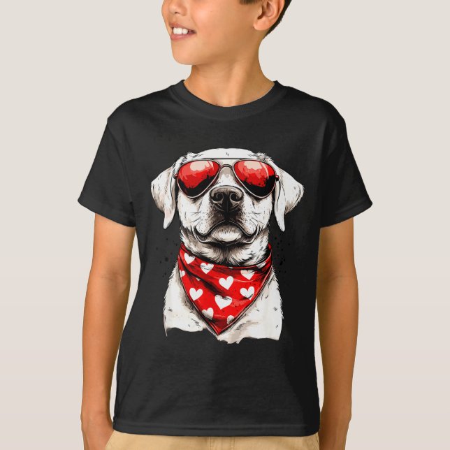 T-shirt Labrador Heart Bandana Cool Lab Dog Lover Men Wome (Devant)