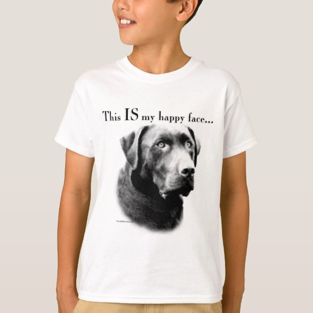 T-shirt Labrador Joyeux visage (Devant)