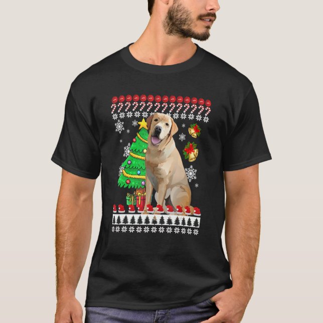 T-shirt Labrador Laid Christmas Laid Christmas Lad (Devant)