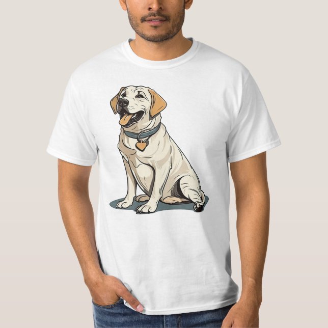 T-shirt Labrador Lots : Mignonne & Funny Black chef-d'oeuv (Devant)