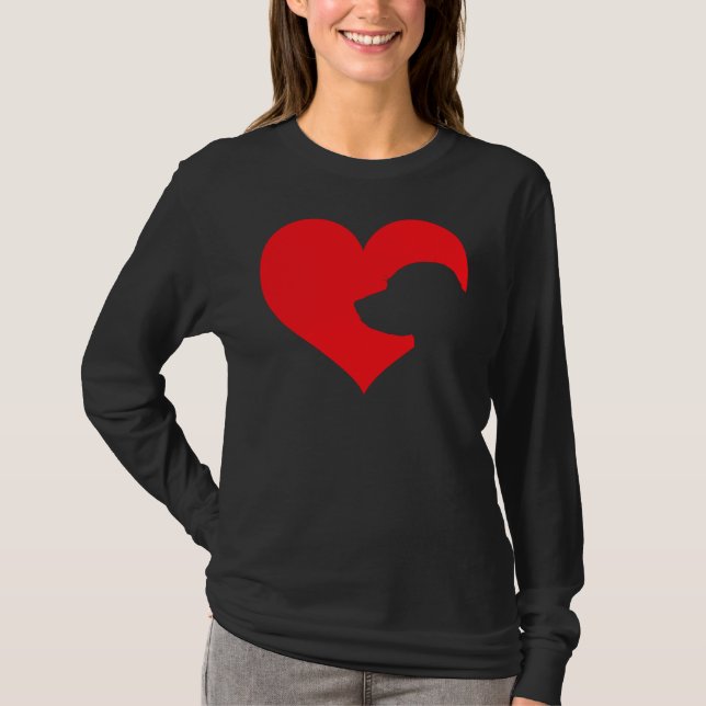T-shirt Labrador Love For Lab Retriever Owners Heart Long (Devant)