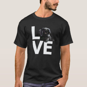 T-shirt Labrador Love Retriever Chien Lab Noir Maman Mère